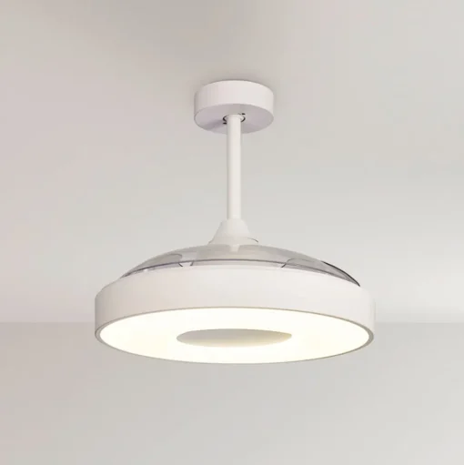 LED plafondventilator Coin wit DC-motor stil Ø 106 cm CCT