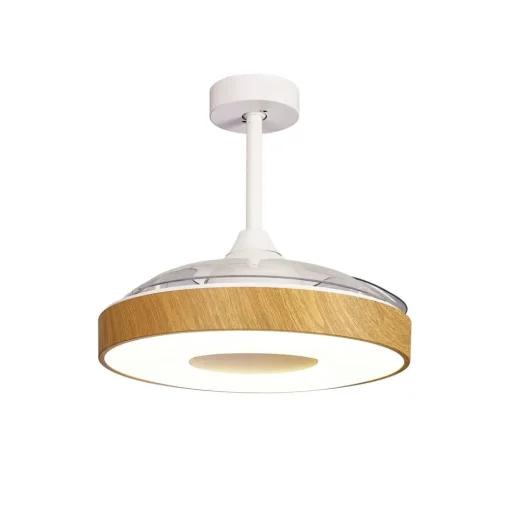 LED plafondventilator Coin hout DC-motor stil Ø 106 cm CCT