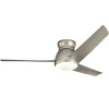 LED plafondventilator Eris, IP44, geborsteld nikkel