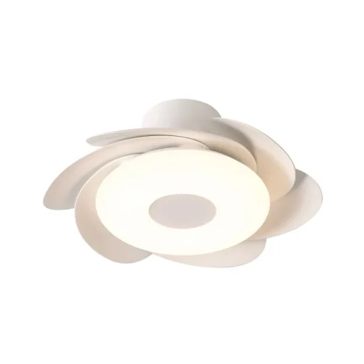 LED plafondventilator Flower wit DC-motor stil Ø 79 cm CCT