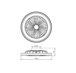 LED plafondventilator Gamer Big zwart DC stil 56 cm CCT RGB