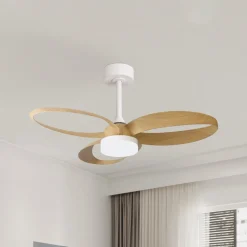 LED plafondventilator Infinity houtlook DC stil Ø 93 cm CCT