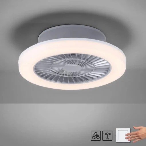 LED plafondventilator Leonard Ø50cm, seriel schakelaar