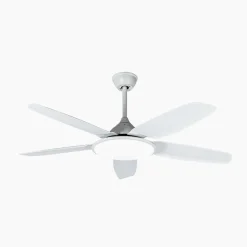 LED plafondventilator Lucande Divian, wit, DC, stil, CCT