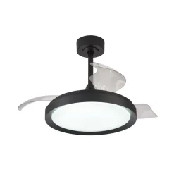 LED plafondventilator Mistral Mini zwart DC stil Ø91cm CCT
