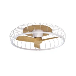 LED plafondventilator Nature, CCT App wit/beuk