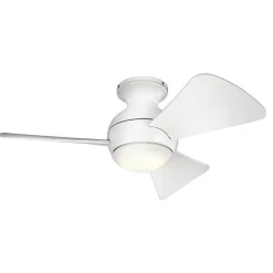 LED plafondventilator Sola, IP23 wit mat