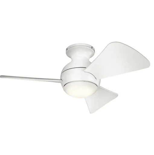 LED plafondventilator Sola, IP23 wit mat