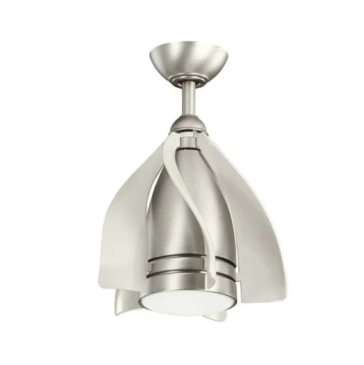 LED plafondventilator Terna nikkel/crème