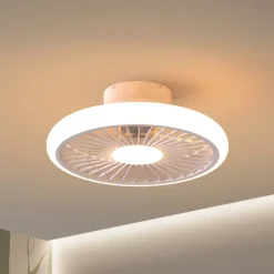 LED plafondventilator Turbo, wit, DC stil Ø 51 cm CCT