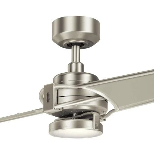 LED plafondventilator Xety, nikkel/crème