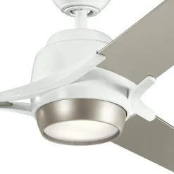 LED plafondventilator Zeus 3 vleugels wit-zilver