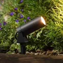 LED prikspot 5131, zwart, aluminium, glas, Schuko stekker