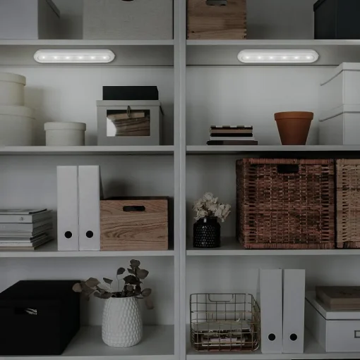 LED Push-Light Row, batterijvoeding, 6.500K, 30 cm