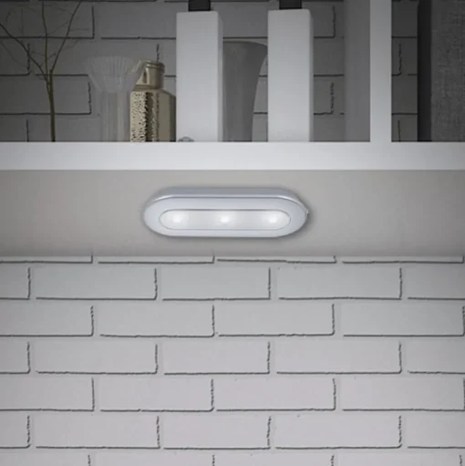LED Push-Light Row, batterijvoeding, 6.500K, 15 cm