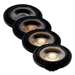 LED reflector GU10 12W 3000K dim to warm, zwart