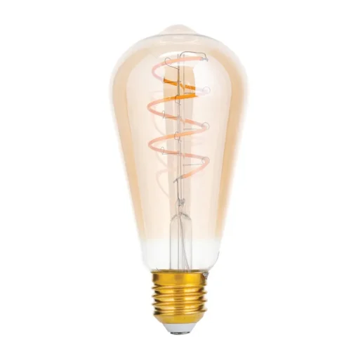 LED rustieke lamp E27 ST64 4W amber 2.200K dimbaar