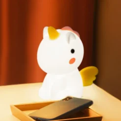 LED schemerlamp Unicorno, eenhoorn, RGB, dimbaar