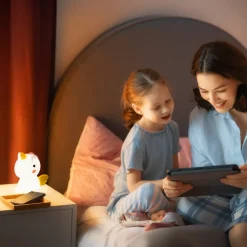 LED schemerlamp Unicorno, eenhoorn, RGB, dimbaar