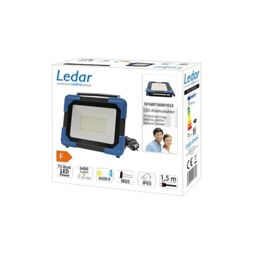 LED schijnwerper Ledar 6.500 K 120° zwart 75 W