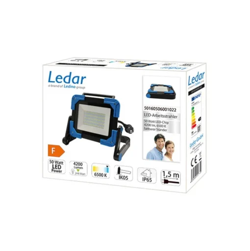 LED schijnwerper Ledar 6.500 K 120° zwart 50 W