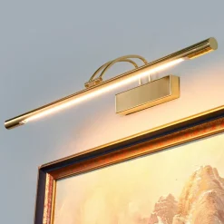 LED schilderij lamp Piktura, gepolijst messing