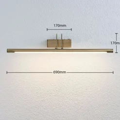 LED schilderij verl Mailine met schak, oud messing