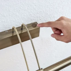LED schilderij verl Mailine met schak, oud messing
