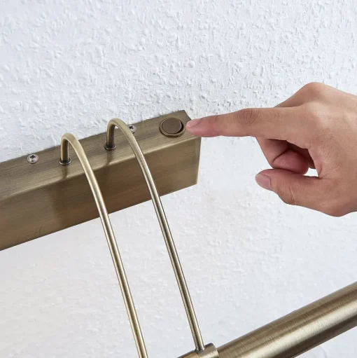 LED schilderij verl Mailine met schak, oud messing