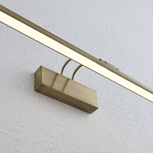 LED schilderij verl Mailine met schak, oud messing