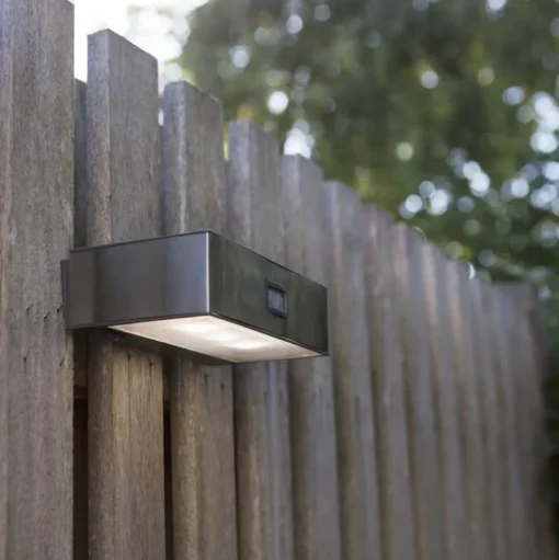 LED sensor buitenwandlamp op zonne-energie Brick