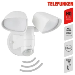 LED sensor buitenwandspot Bilbao 2-lamps wit