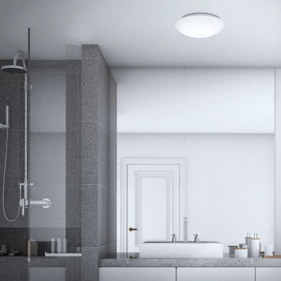 LED sensor plafondlamp Elipso IP44 4.000K Ø28cm