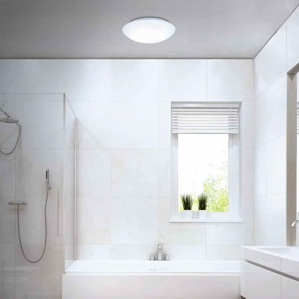 LED sensor plafondlamp Elipso IP44 4.000K Ø28cm