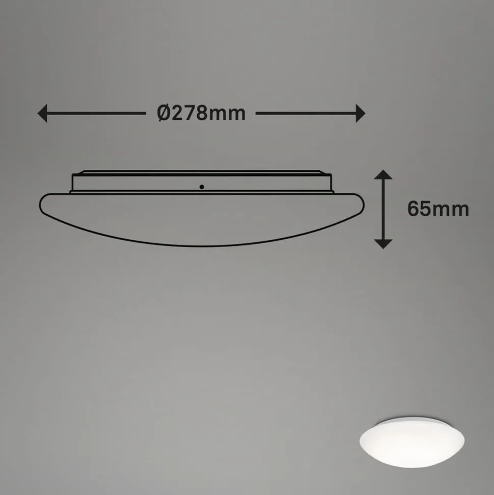 LED sensor plafondlamp Elipso IP44 4.000K Ø28cm