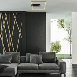 LED sensor plafondlamp Nici vierkant zwart