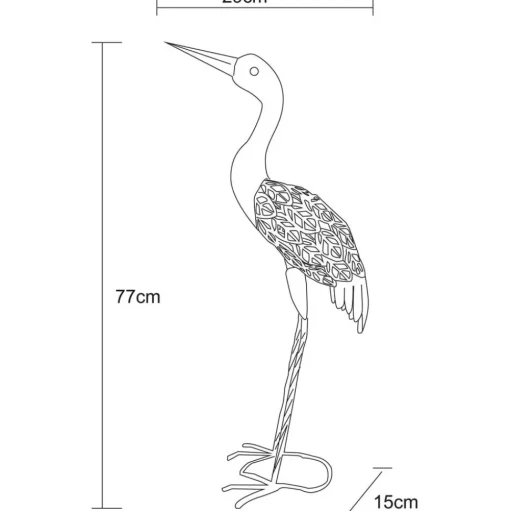 LED sfeerlamp 33216 op zonne-en, kraanvogel, gr