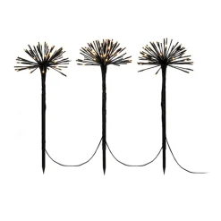 LED sfeerlamp drie paardenbloemen met grondspies IP44