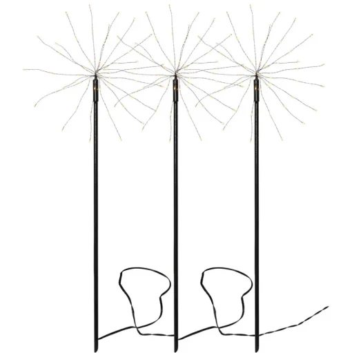 LED sfeerlamp Firework Outdoor, 3/set warmwit