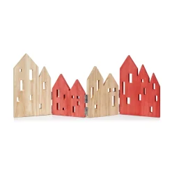 LED sfeerlamp View van hout, rood
