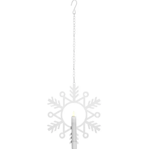 LED sfeerlamp vlam Snow met waskaars