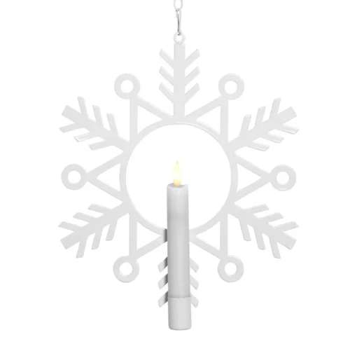 LED sfeerlamp vlam Snow met waskaars