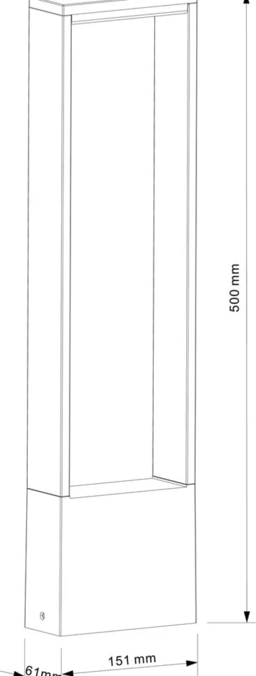 LED sokkellamp Cata IV, hoogte 50 cm