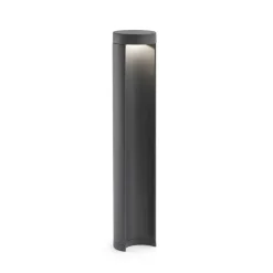 LED sokkellamp Chandra, donkergrijs, aluminium, hoogte 45 cm