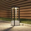 LED sokkellamp Kalisa, IP65, 42 cm, grijs, metaal