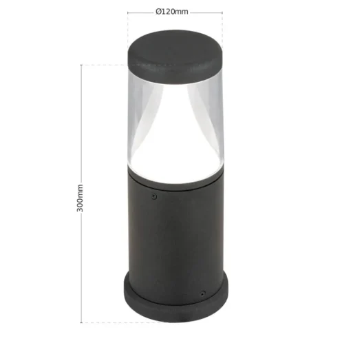 LED sokkellamp Midnight, Anti-UV-diffusor, IP65