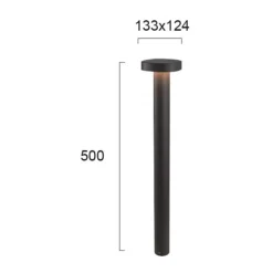LED sokkellamp Onda, IP54, hoogte 50 cm