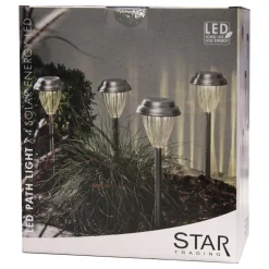 LED sokkellamp op zonne-energie Palma in set van 4