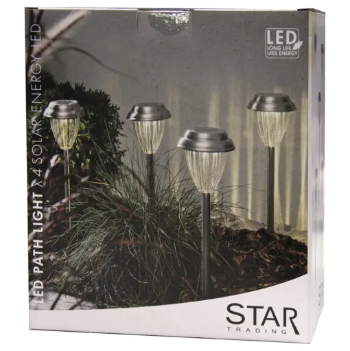 LED sokkellamp op zonne-energie Palma in set van 4