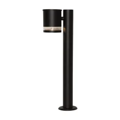 LED sokkellamp Wenen, zwart, metaal, hoogte 50 cm